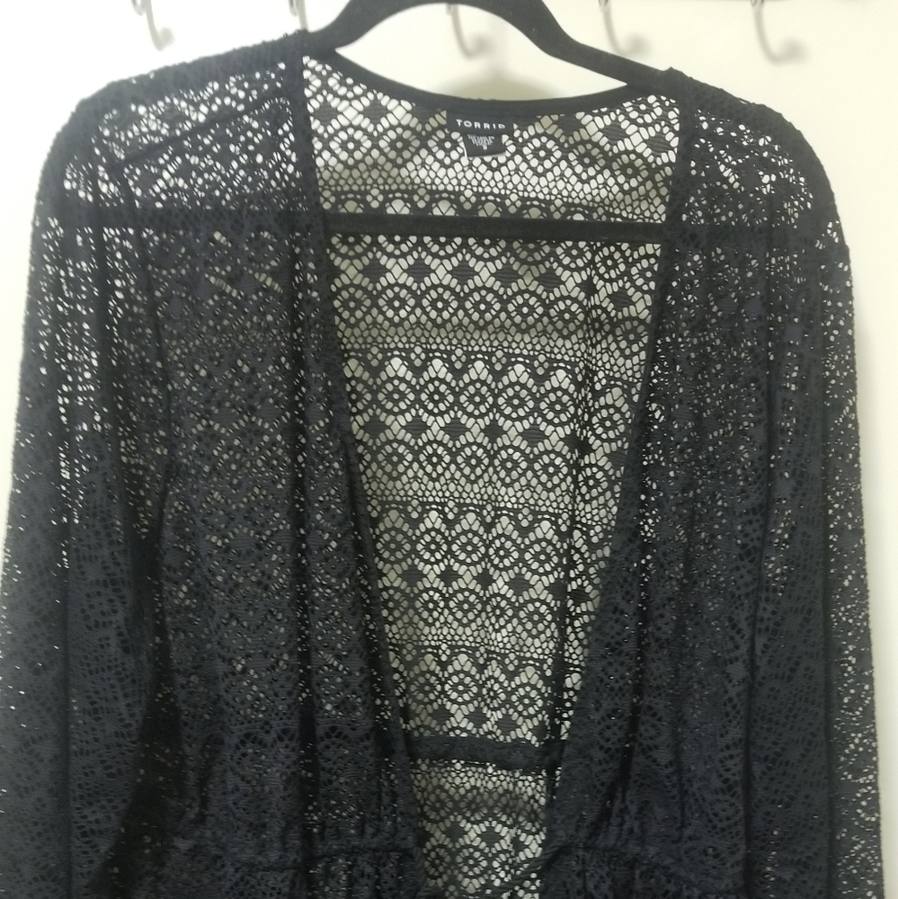 Black sheer cover up